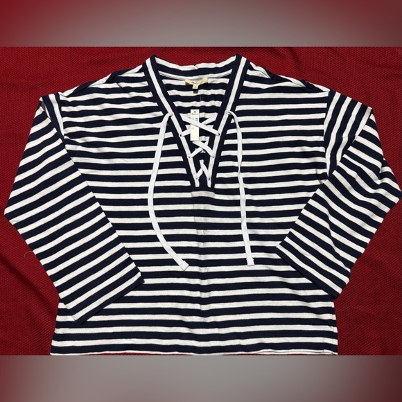 Madewell Tops - Madewell Navy and White Striped Tunic